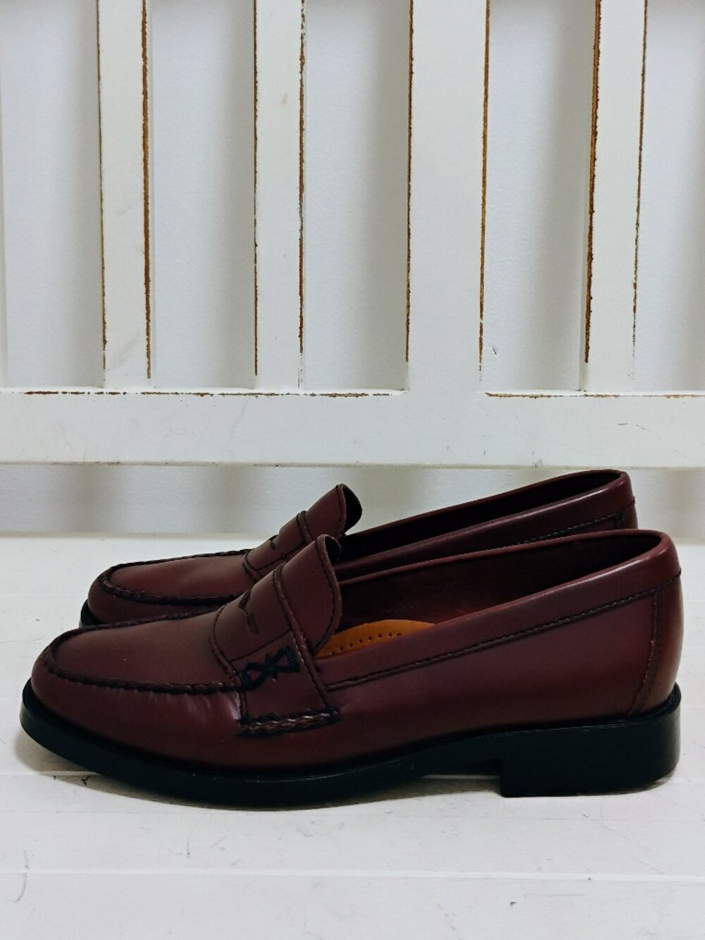 GH Bass Weejuns Leather Loafers Burgundy/ Brown 7 - Picture 2 of 7